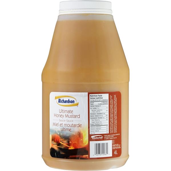 NEW 4L JUG OF RICHARDSON ULTIMATE HONEY MUSTARD