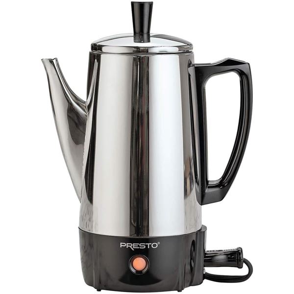 NEW PRESTO 6 CUP STAINLESS STEEL COFFEE MAKER