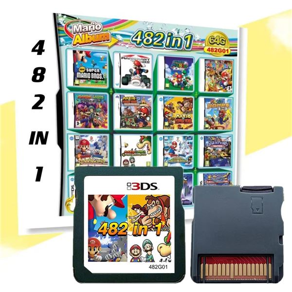 NEW NINTENDO 3DS 482 IN 1 GAME WITH MARIO ALBUM