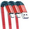 Image 1 : NEW CABPOWW 3 PACK OF 6' USB A TO USB C CABLE