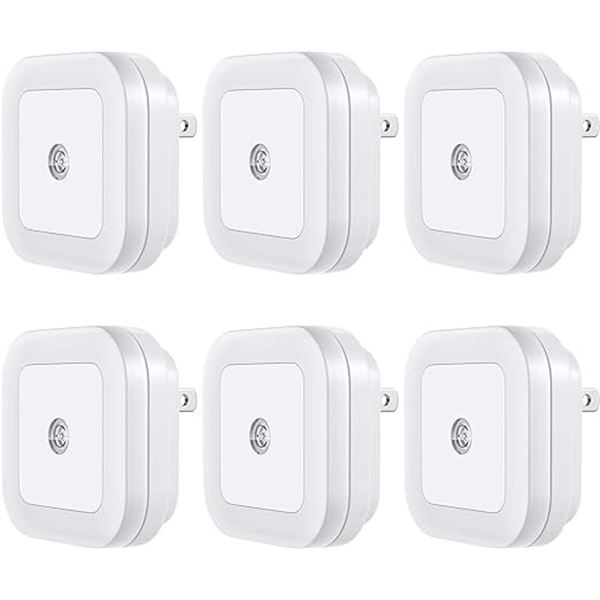 6 PACK OF LED NIGHT LIGHTS DUSK TO DAWN SENSORS