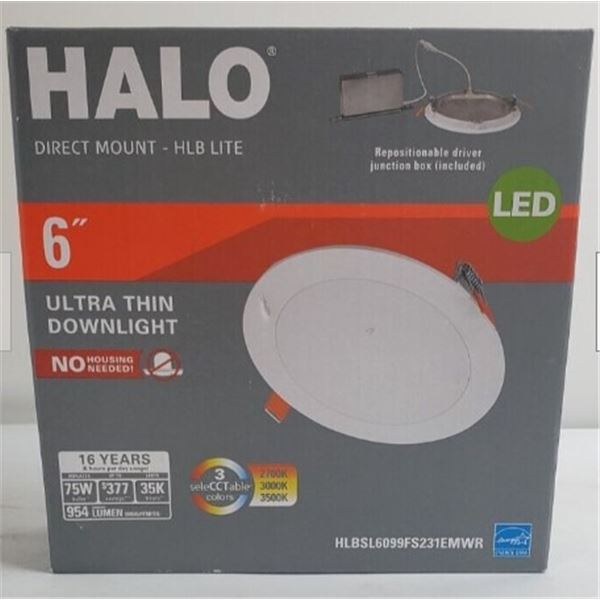 NEW COOPER LIGHTING HALO 6 INCH LED DIRECT MOUNT