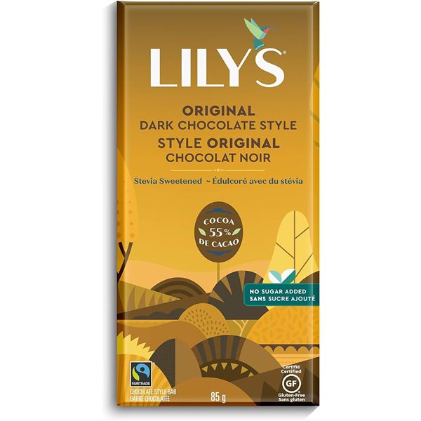 LOT OF 11 LILYS ORIGIONAL DARK CHOCOLATE 85G BARS