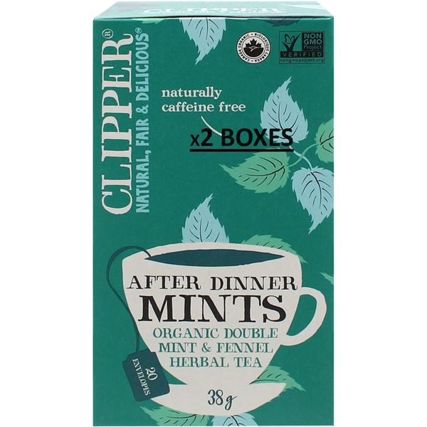 NEW 2 BOXES OF CLIPPER ORGANIC TEA BAGS