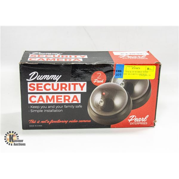 NEW 2 PACK OF BUBBLE DOME DUMMY SECURITY CAMERAS