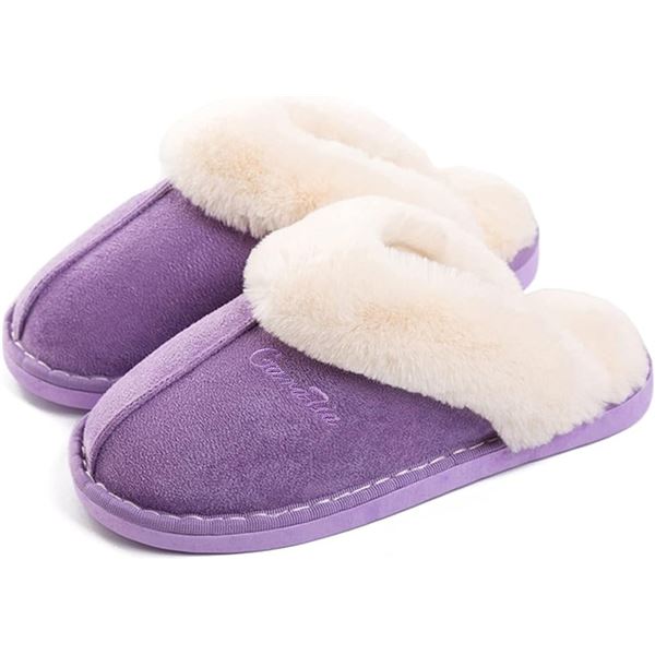 NEW GARA TIA PURPLE LINED HOUSE SLIPPERS SIZE 7-8