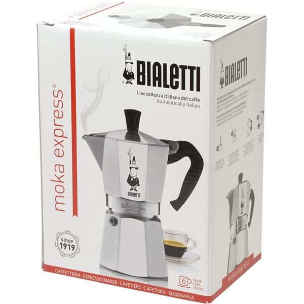 NEW BIALETTI MOKA EXPRESS ESPRESSO MAKER - 6 CUP