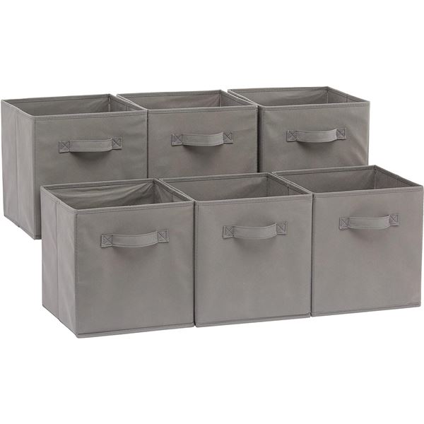 NEW AMZ BASICS 6 PACK OF FOLDABLE STORAGE CUBES