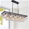 Image 1 : NEW TOCHOC CRYSTAL CHANDELIER 47" MODERN RECTANGLE