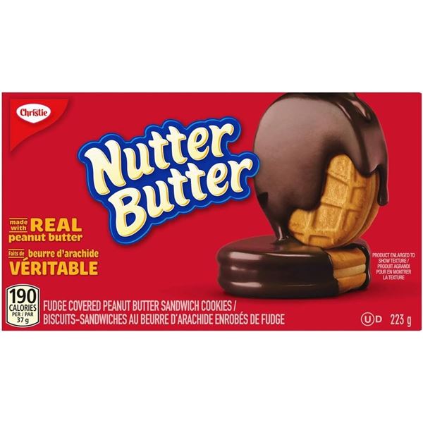 NEW 5 BOXES OF NUTTER BUTTER FUDGE COVERED