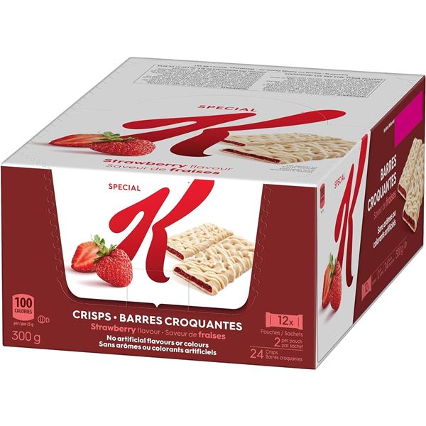 3 NEW BOXES OF SPECIAL K CRISPS STRAWBERRY FLAVOUR