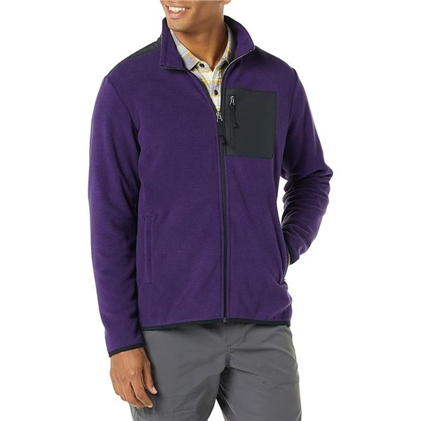 NEW AMAZON ESSENTIALS MEN'S FULL ZIP FLEECE JACKET