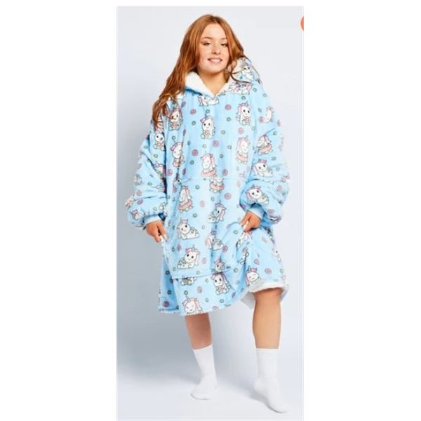 NEW THREE POODLE WEARABLE BLANKET HOODIE -OVERSIZE