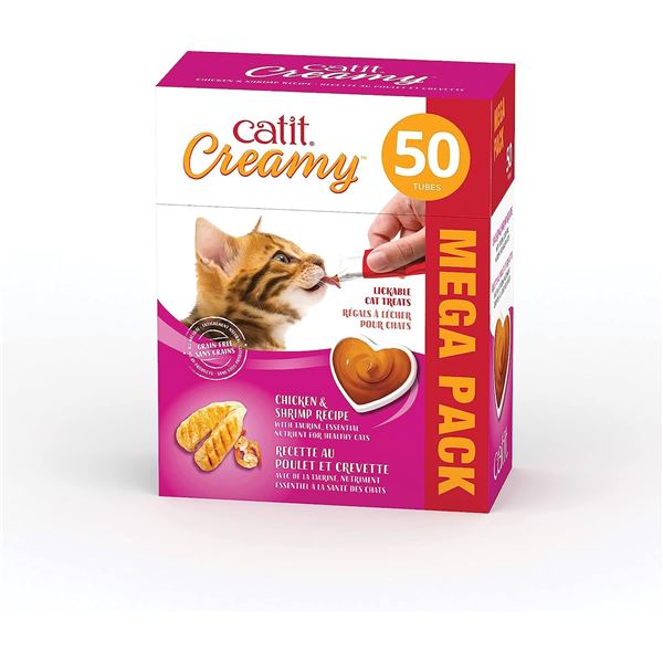 NEW CATIT CREAMY LICKABLE CAT TREATS - 50 TUBES