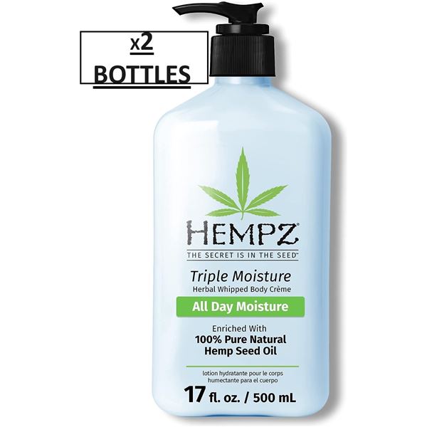 NEW 2 PACK OF HEMPZ TRIPLE MOISTURE HERBAL WHIPPED