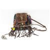 Image 1 : BOHEMIAN STYLE PURSE/BAG WITH LEATHER TASSELS