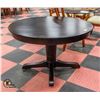 Image 1 : CANDEL BLACK WOOD DINETTE TABLE WITH PEDESTAL