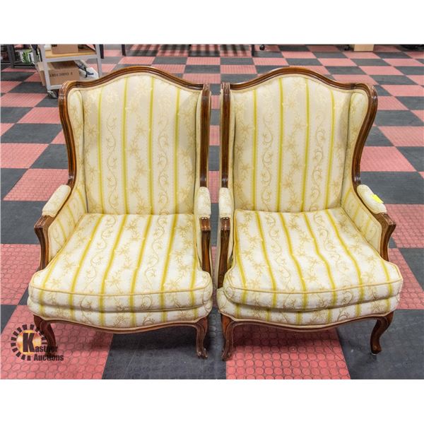 SMALL AND BOYZ, TWO WINGBACK CHAIRS