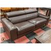 Image 1 : BROWN ESTATE SOFA APPROX 84 INCHES LONG