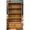 Image 1 : 4 TIER BOOKSHELF WITH 2 BOTTOM STORAGE DRAWERS