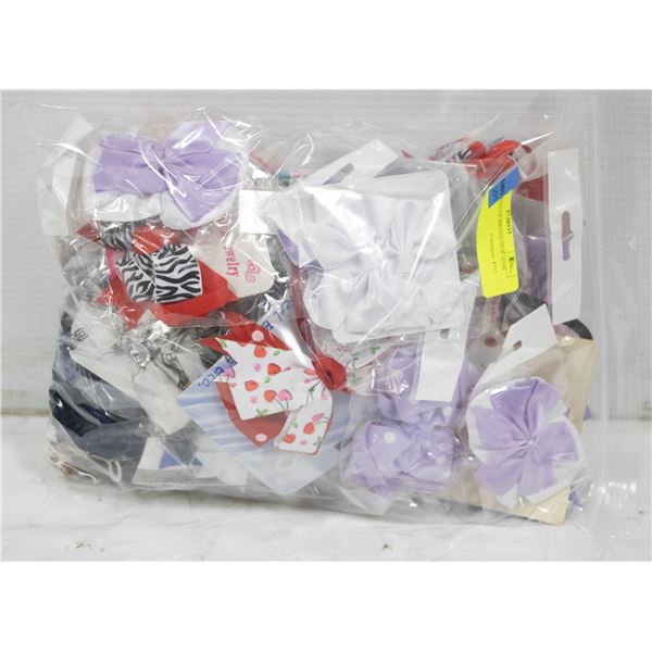 LARGE BAG OF BRAND NEW HAIR BOWS,