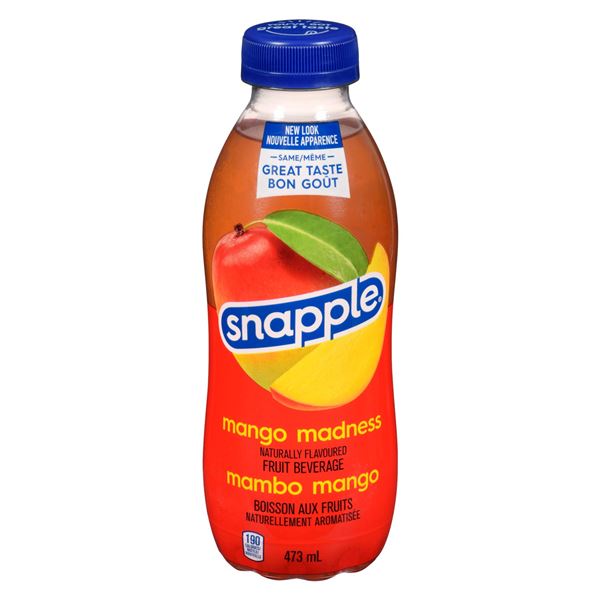 CASE W/12 473ML BOTTLES OF SNAPPLE MANGO MADNESS