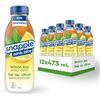 Image 1 : CASE W/12 473ML BOTTLES OF SNAPPLE ZERO LEMON TEA