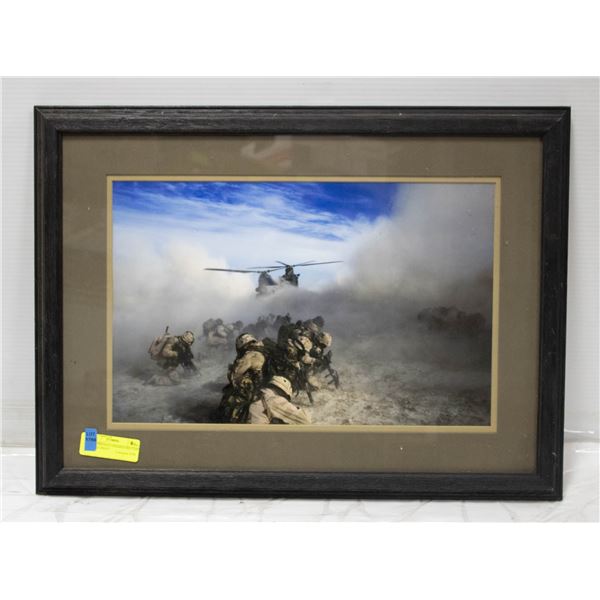 PROFESSIONALY FRAMED MILITARY THEMED PRINT