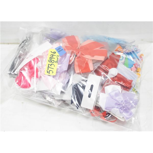 LARGE BAG OF BRAND NEW HAIR BOWS,