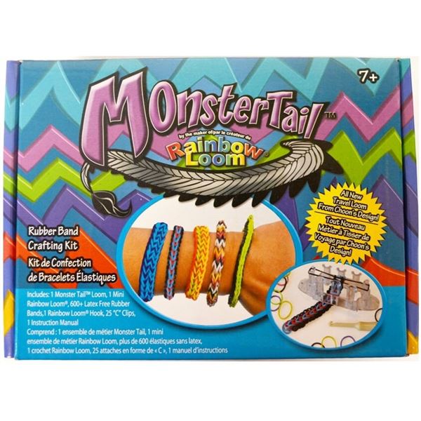 NEW MONSTERTAIL RAINBOW LOOM RUBBERBAND CRAFTING