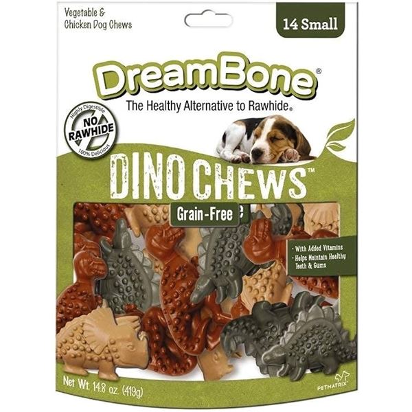 420G BAG OF DREAM BONE DINO CHEWS GRAIN-FREE