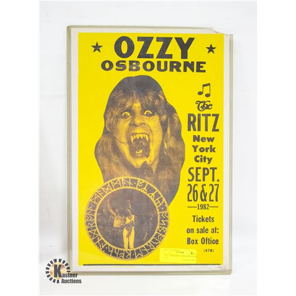 OZZY OSBOURNE CONCERT POSTER 1982