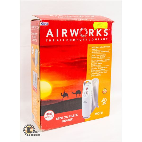 SUPER AIRWORKS MINI OIL FILLED HEATER 400W