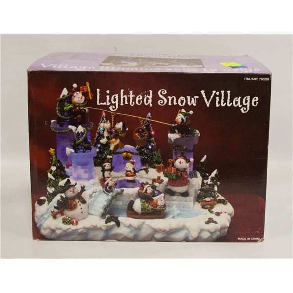 LIGHTED SNOW VILLAGE WITH MUSIC,