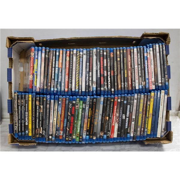 FLAT OF 80+ BLU-RAY DVD MOVIES