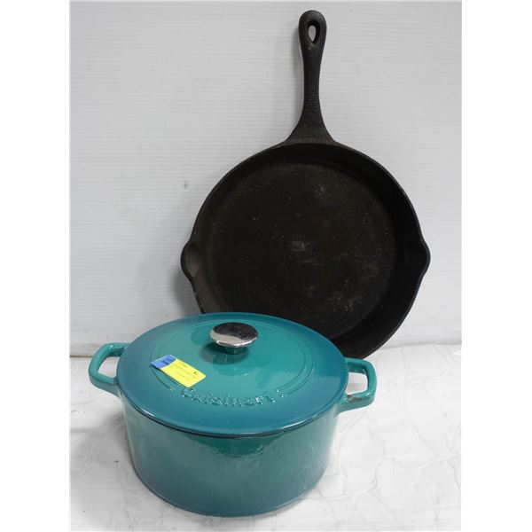 4.8 LITRE CUISINART ENAMEL CAST POT & EMERIL