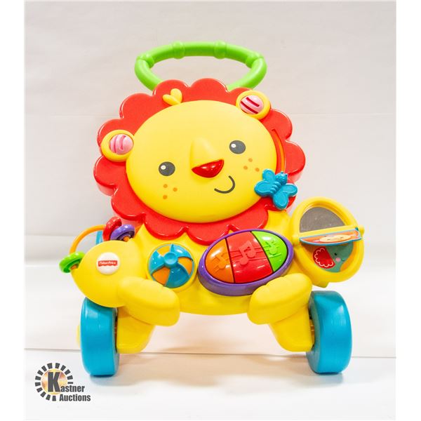 FISHER PRICE MUSICAL LION BABY WALKER AND ACTIVITY