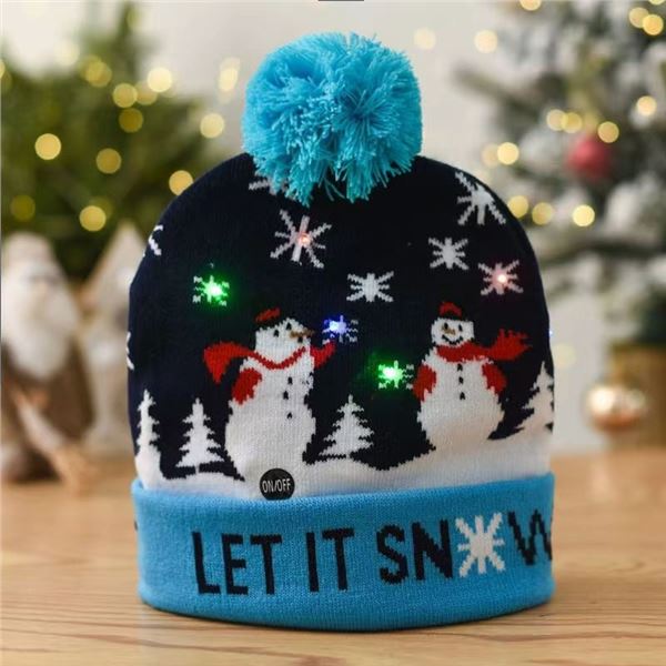 NEW MULTICOLOR BRIGHT LED XMAS THEME WINTER TOQUE