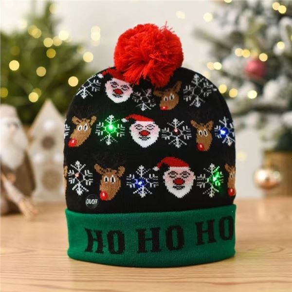 NEW MULTICOLOR BRIGHT LED XMAS THEME WINTER TOQUE