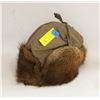 Image 1 : VINTAGE MUSKRAT EAR FLAP HAT SIZE LARGE-ESTATE