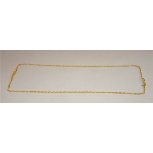 NEW GOLD PLATED CHAIN IN CLOTH POUCH