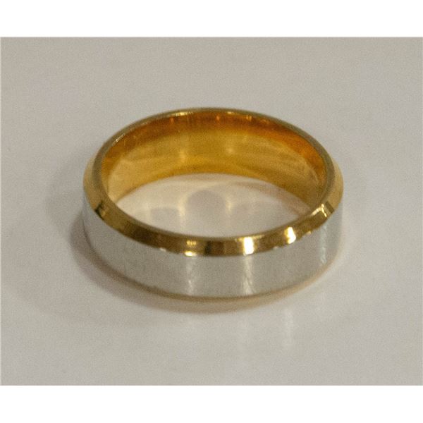 GOLD PLATED RING/BAND IN CLOTH POUCH