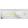 Image 1 : "MOD" WHITE GLASS DISH SET- 20 PIECES