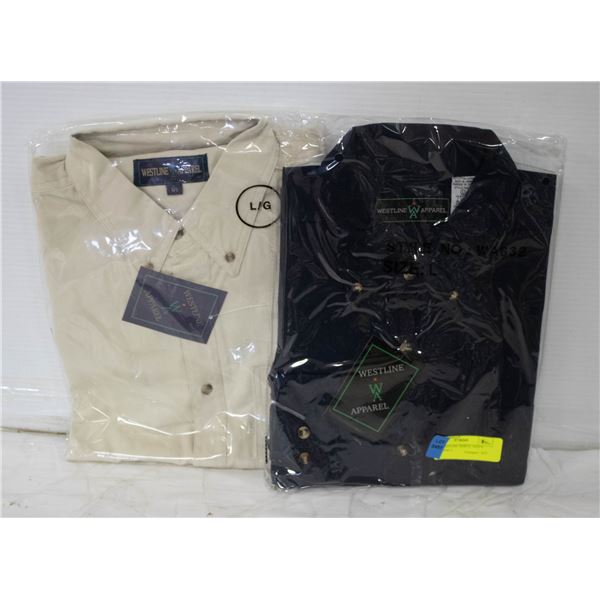 NEW WESTLINE SHIRTS 1NAVY 1NATURAL L