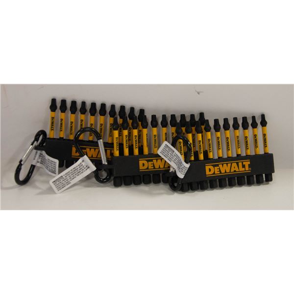 3 PACKS OF DEWALT SCREWDRIVER BITS