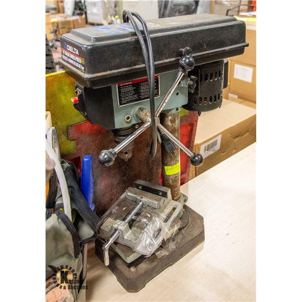 8" DRILL PRESS AND VISE, DELTA BASIC