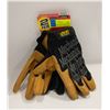 Image 1 : 2 NEW PAIRS OF MECHANIX WEAR GLOVES SZ LARGE