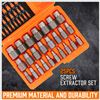 Image 2 : NEW 25 PC SCREW EXTRACTOR SET HEX HEAD MULTISPLINE