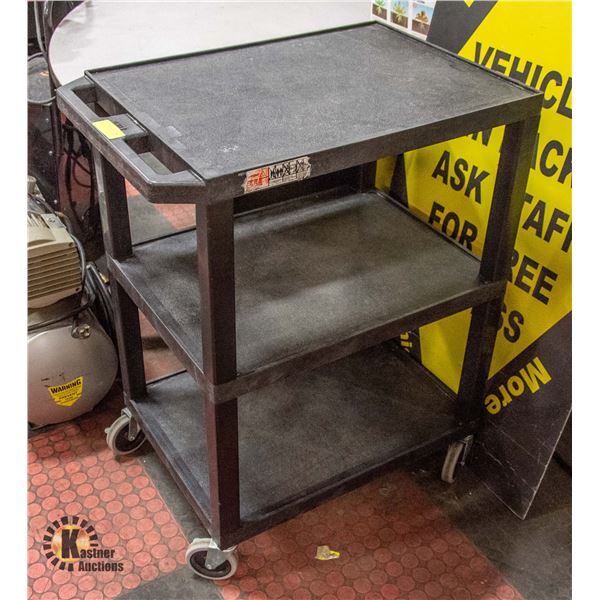 3 TIER SERVICE CART 24" X 18" X 34"