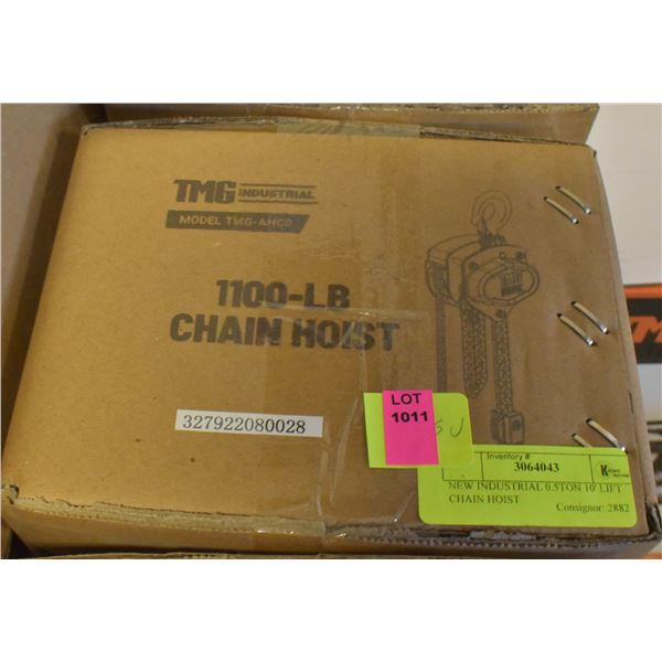 NEW INDUSTRIAL 0.5 TON 10' LIFT CHAIN HOIST